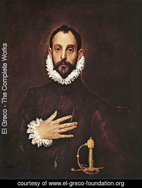 El Greco - The Knight with His Hand on His Breast