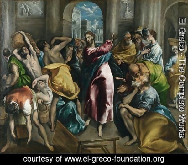 El Greco - Christ Driving The Traders From The Temple C 1600