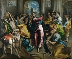 El Greco - Christ Driving The Traders From The Temple C 1600