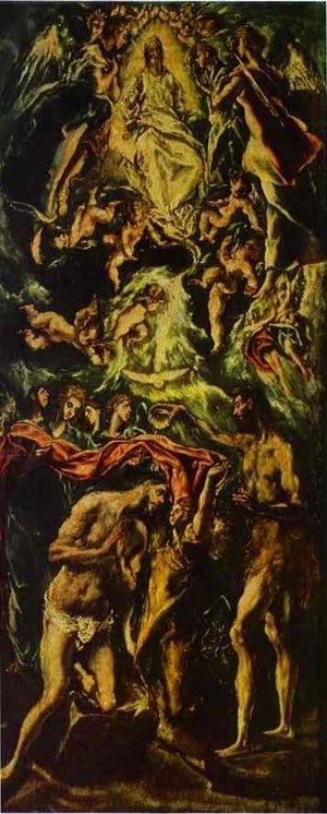 El Greco - The Baptism Of Christ 1590s