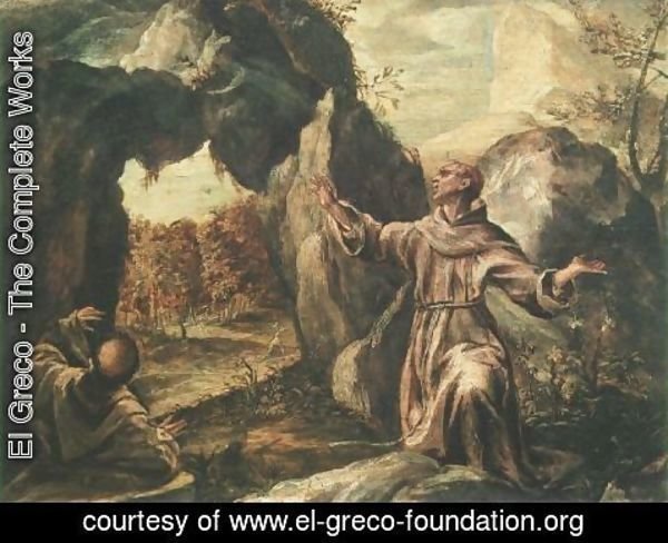 El Greco - San Francesco d'Assisi stimmatizzato e frate Simone