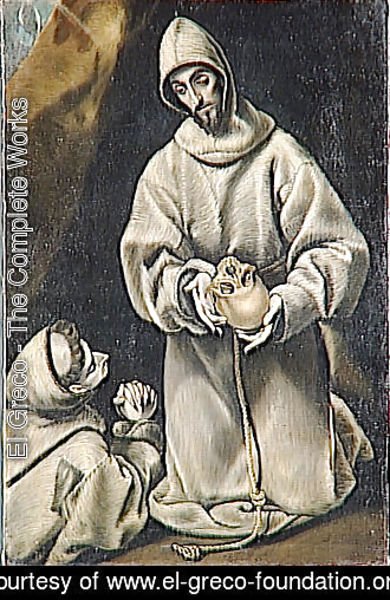 St. Francis and brother Leo meditating on death