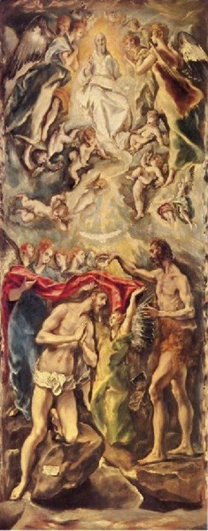El Greco - Baptism of Christ 1596-1600
