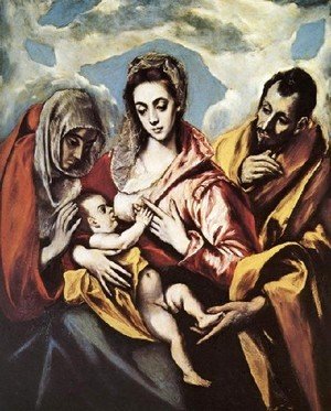 El Greco - Holy Family (The Virgin of the Good Milk)  1594-1604