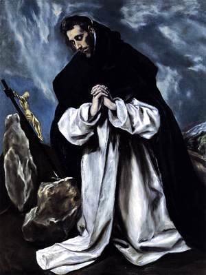 El Greco - St Dominic in Prayer 1586-90