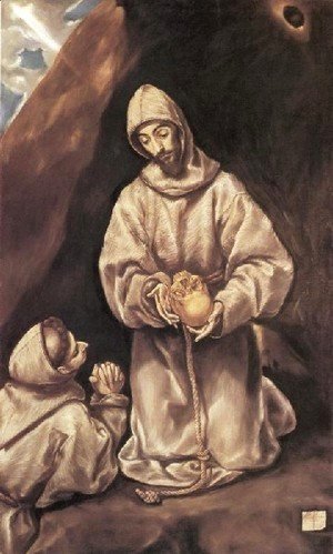 El Greco - St Francis and Brother Leo Meditating on Death 1600-02