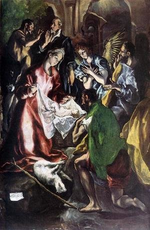 El Greco - Adoration of the Shepherds (detail) 1596-1600