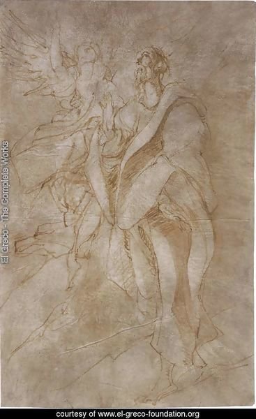 Study for St John the Evangelist and an Angel 1596-99