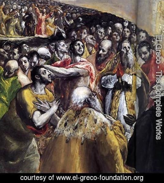 El Greco - The Adoration of the Name of Jesus (detail 1) 1578-80