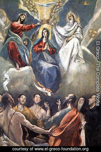 El Greco - The Coronation of the Virgin (2)  1591