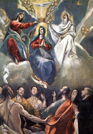 El Greco - The Coronation of the Virgin (2)  1591