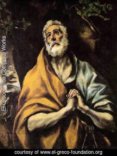 El Greco - The Repentant Peter c. 1600