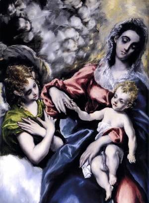 El Greco - The Virgin and Child with St Martina and St Agnes (detail) 1597-99