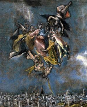 El Greco - View and Plan of Toledo (detail 2) c. 1610