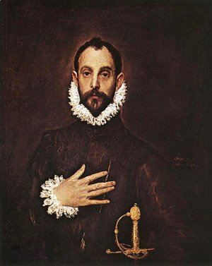 El Greco - The Knight with His Hand on His Breast