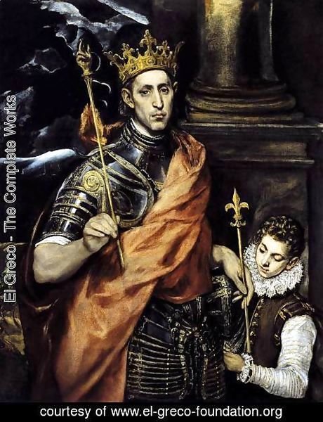 El Greco - St Louis, King of France, with a Page