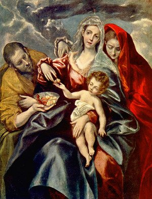 El Greco - The Holy Family with St Mary Magdalen 1595-1600