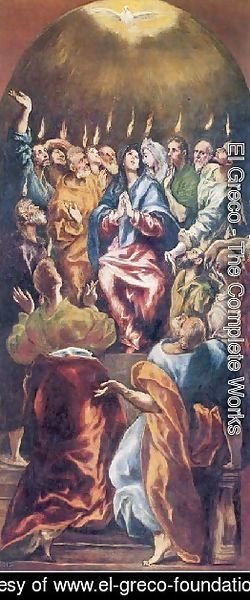 The Pentecost 1596-1600, Oil on canvas, 275 x 127 cm, Museo del Prado, Madrid