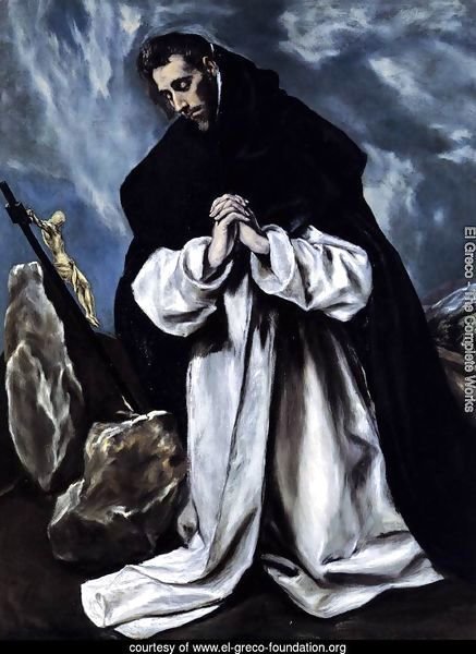 St Dominic in Prayer 1586-90