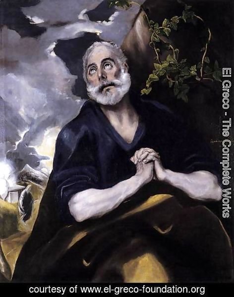 El Greco - St Peter in Penitence 1580s