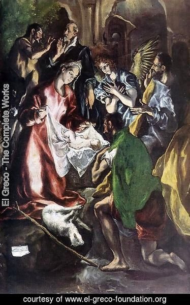El Greco - Adoration of the Shepherds (detail) 1596-1600