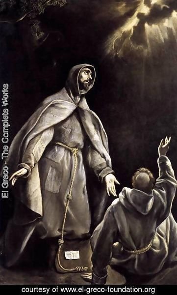 El Greco - St Francis's Vision of the Flaming Torch 1600-05