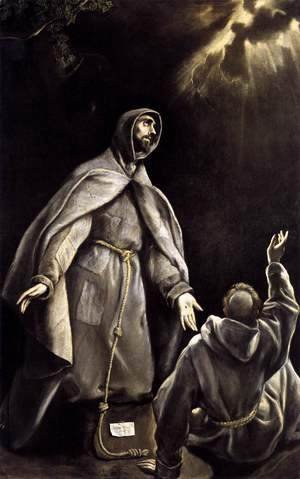 El Greco - St Francis's Vision of the Flaming Torch 1600-05
