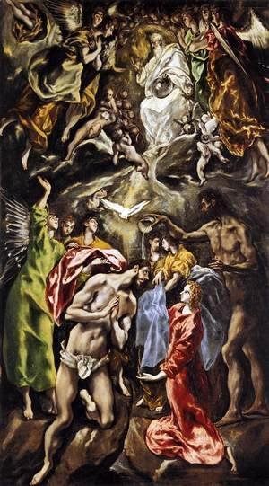 El Greco - The Baptism of Christ 1608-28