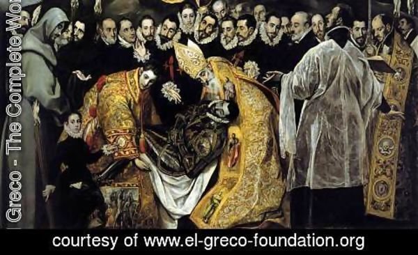 El Greco - The Burial of the Count of Orgaz (detail 1) 1586-88