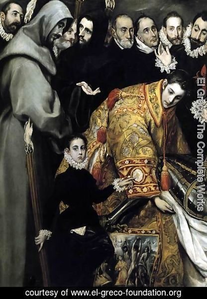 El Greco - The Burial of the Count of Orgaz (detail 3) 1586-88