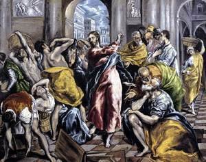 El Greco - The Purification of the Temple c. 1600