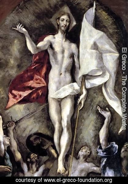 El Greco - The Resurrection (detail 1) 1596-1600